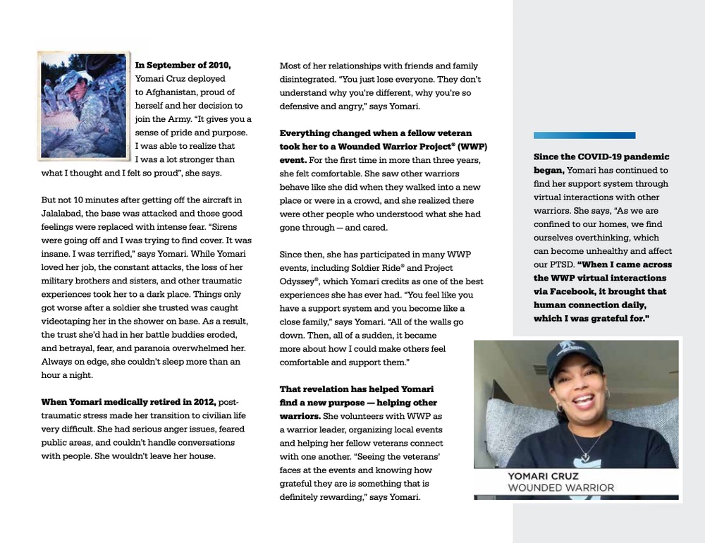 Wounded Warrior Project tells good stories in their annual report