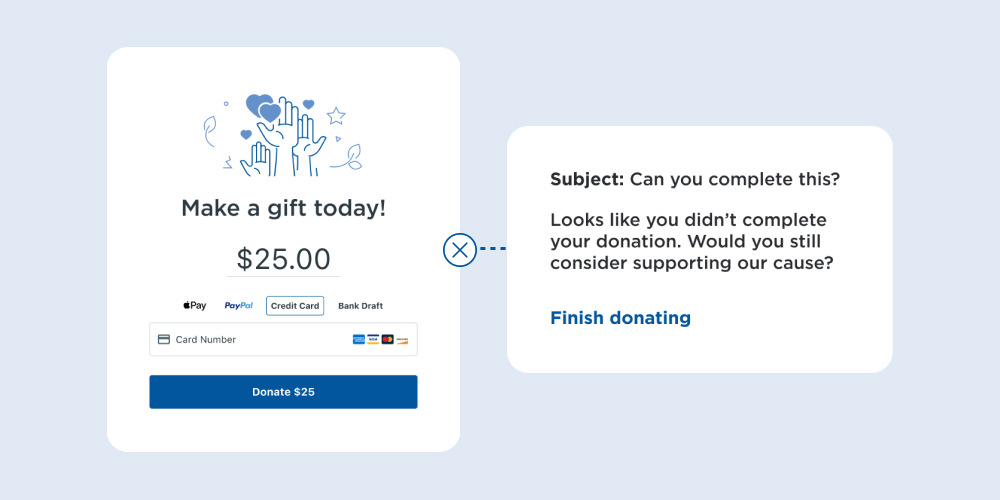 Boost online fundraising with abandoned cart emails