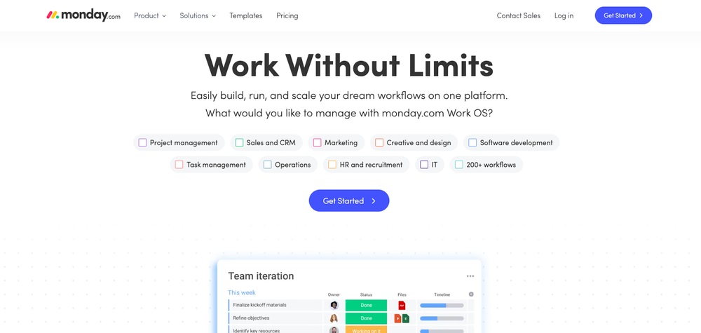 Monday.com is a great project management software for nonprofits