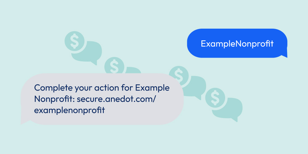 Use a simple keyword for text to give