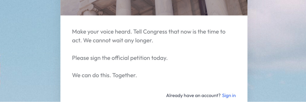 Perfect landing page includes page content