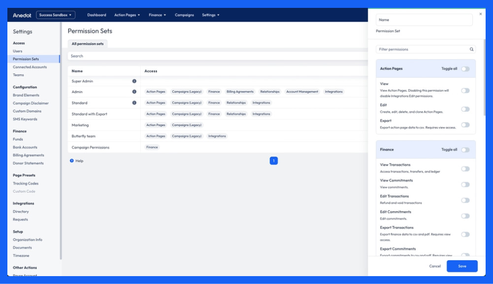 How to set up a Tag and Teams in Action Pages