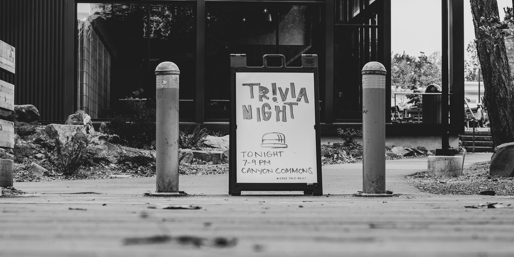 College fundraising ideas - trivia night