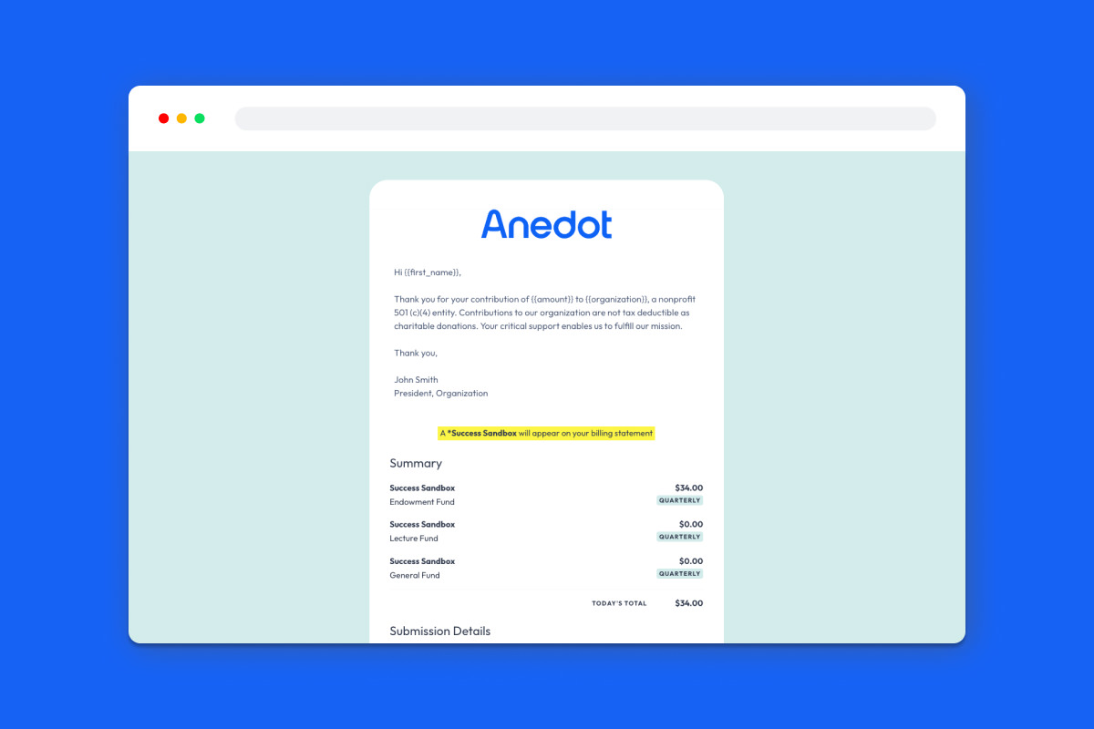 Donation Receipt Template