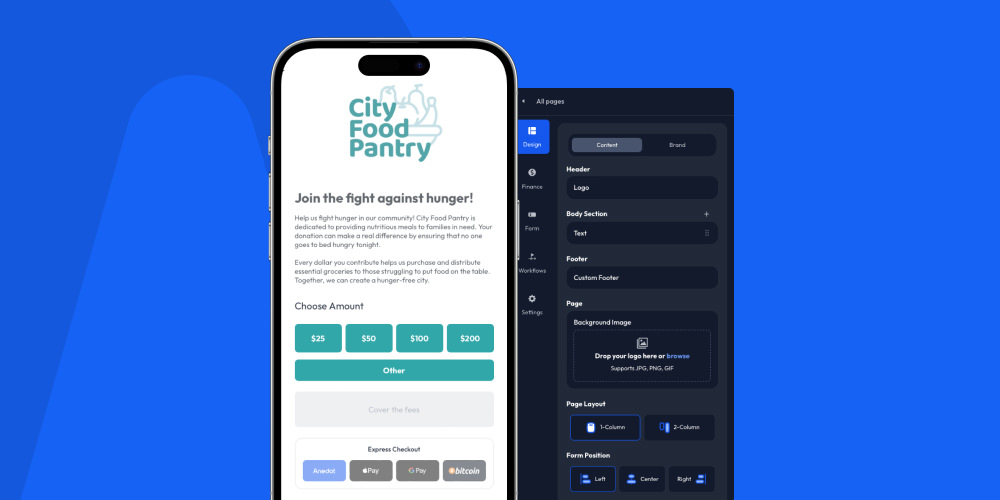 Anedot Action Pages Example