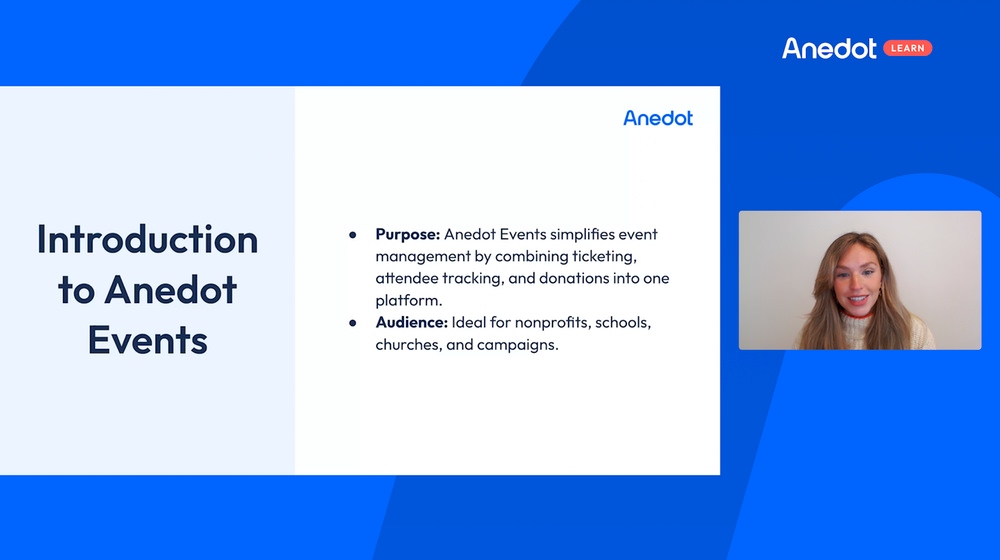 What is Anedot Events?