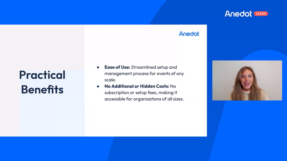 Practical benefits of Anedot Events