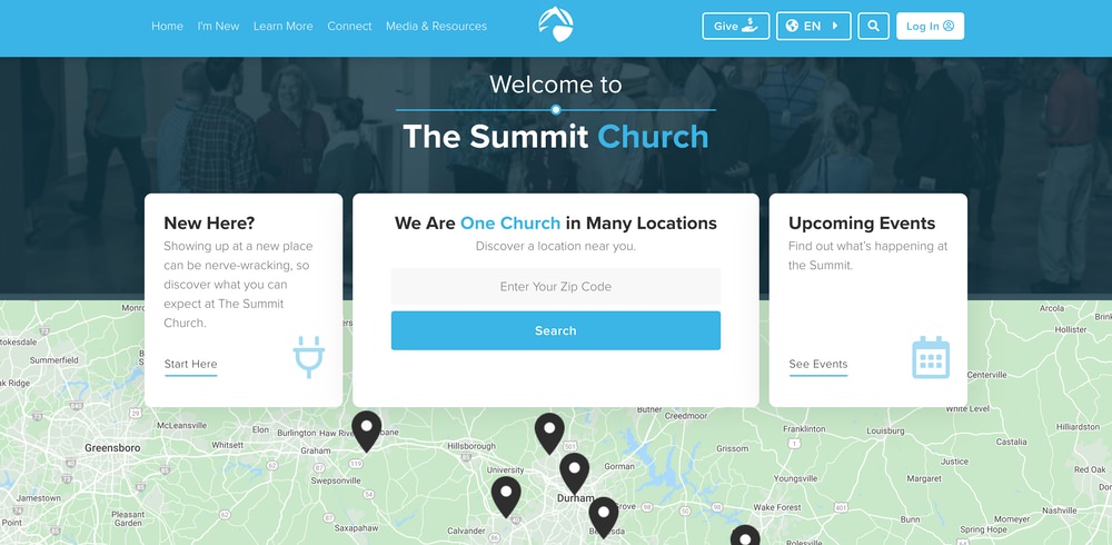 Best church websites - Summit Church