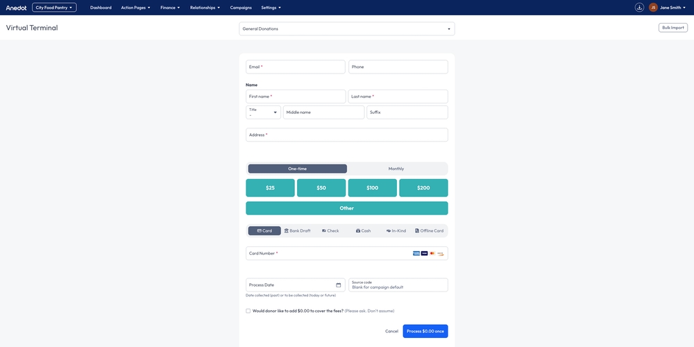 Virtual Terminal Screenshot