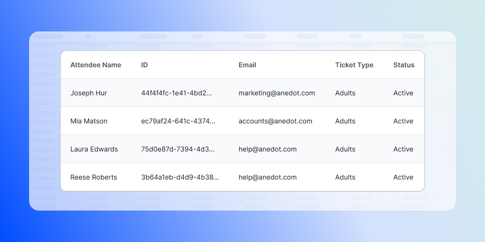 Cleaner, smarter event ticket exports